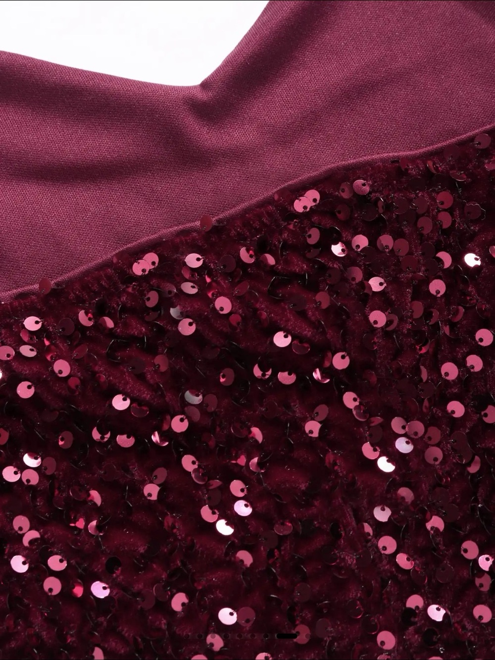 Cider Burgundy Sequin Halter Mini Dress - Picture 6 of 8